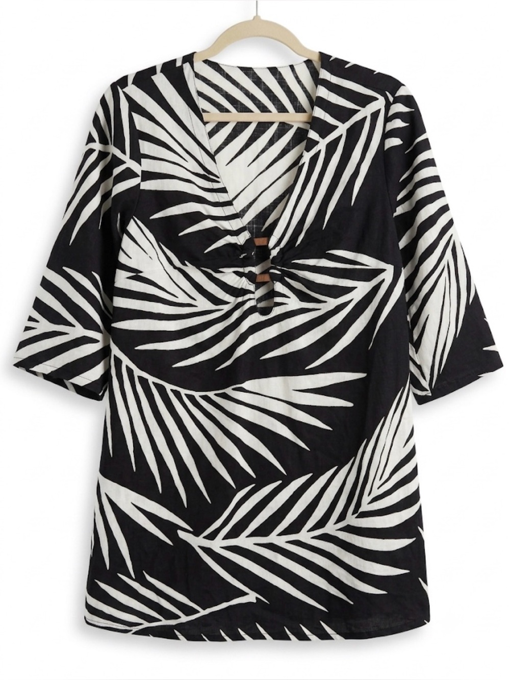 Black & White Palm Print Tunic